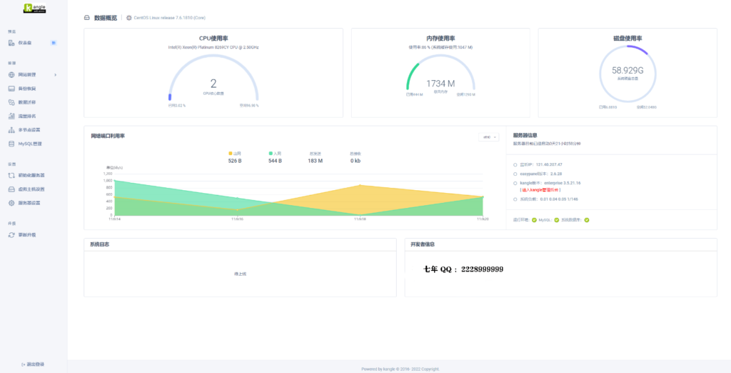 kangle后台管理模板翻新-七年博客-关注云计算Web开发技术和分享经验教程的个人博客